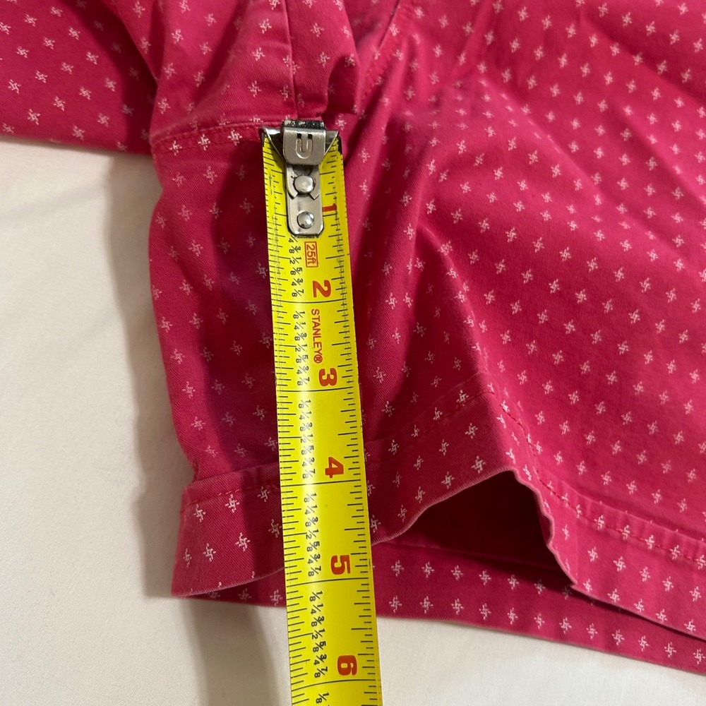 Gloria Vanderbilt Gabrielle Shorts Pink White Starburst Print Cotton Stretch 16 - Picture 4 of 12